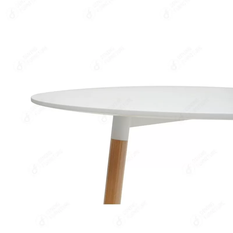 MDF Round Wooden Leg Dining Table DT-M06