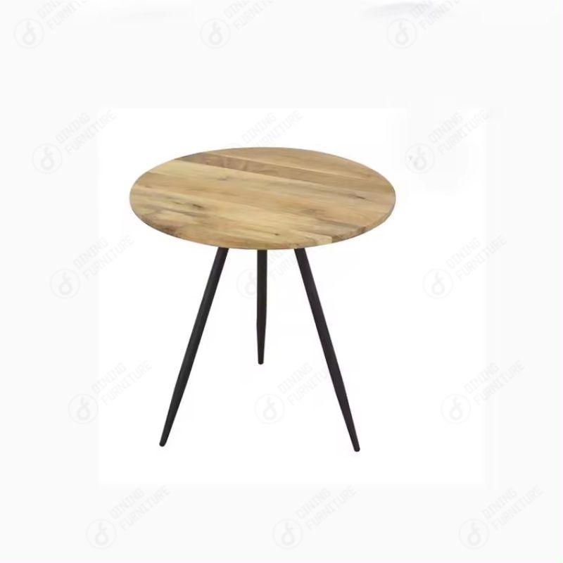 MDF Small Round Table with Iron Legs DT-M11