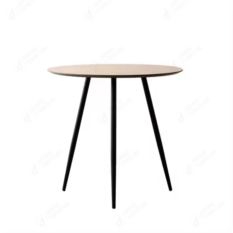 MDF Small Round Table with Iron Legs DT-M11