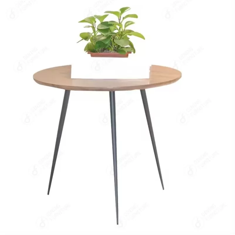 MDF Small Round Table with Iron Legs DT-M11