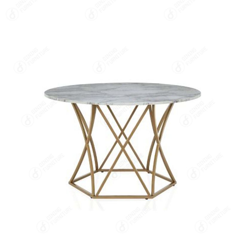 MDF Dining Table with Metal Leg Base DT-M14