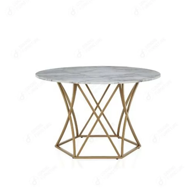 MDF Dining Table with Metal Leg Base DT-M14