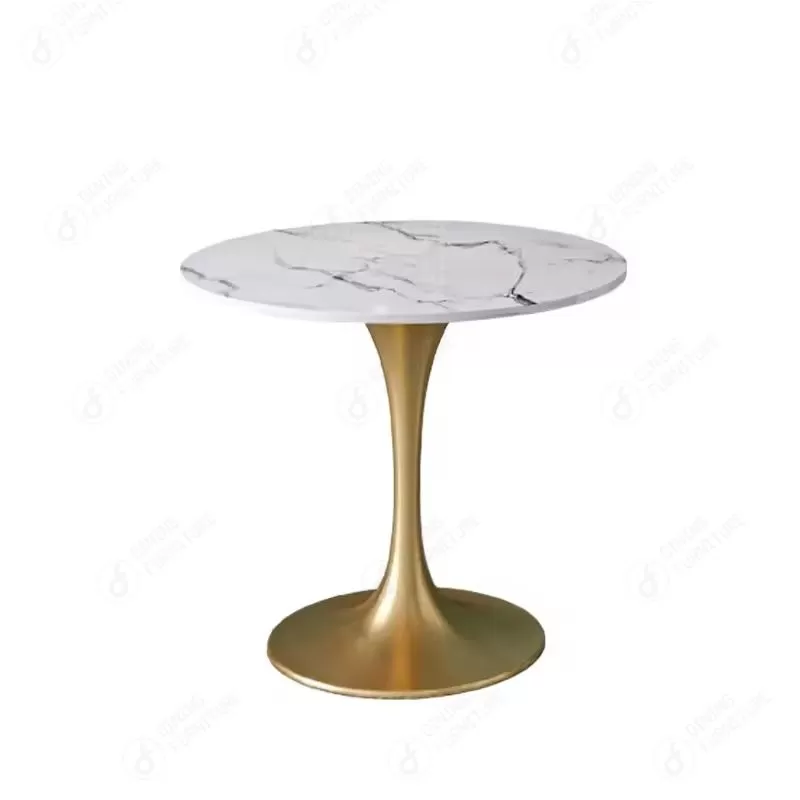 Metal Disc Base Glass Table DT-G08