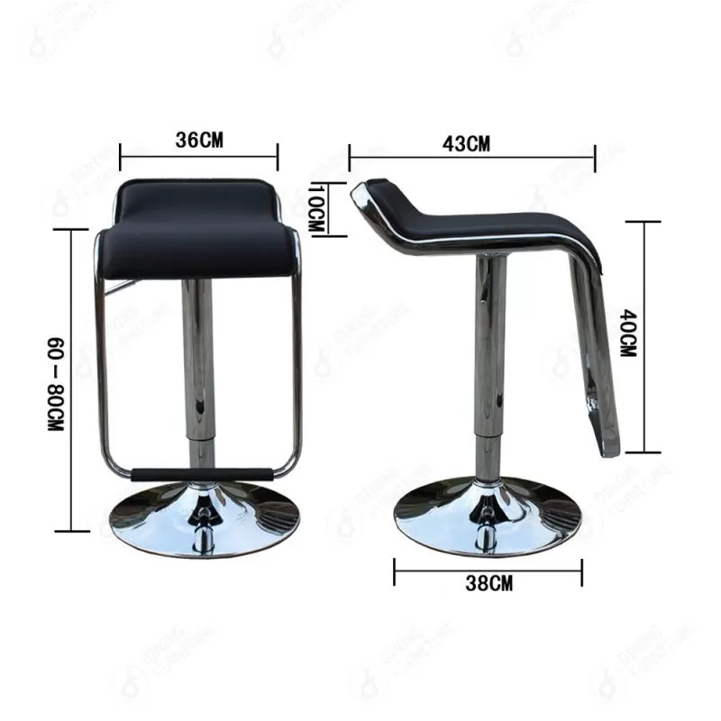 Leather Swivel Bar Chair with Footrest DB-U67S