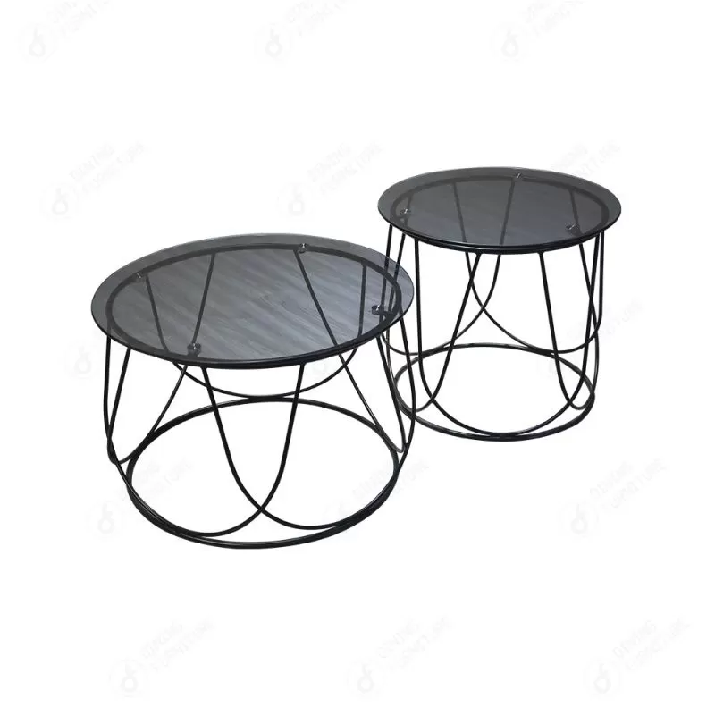 Tempered Glass with Metal Base Coffee Table DT-G19