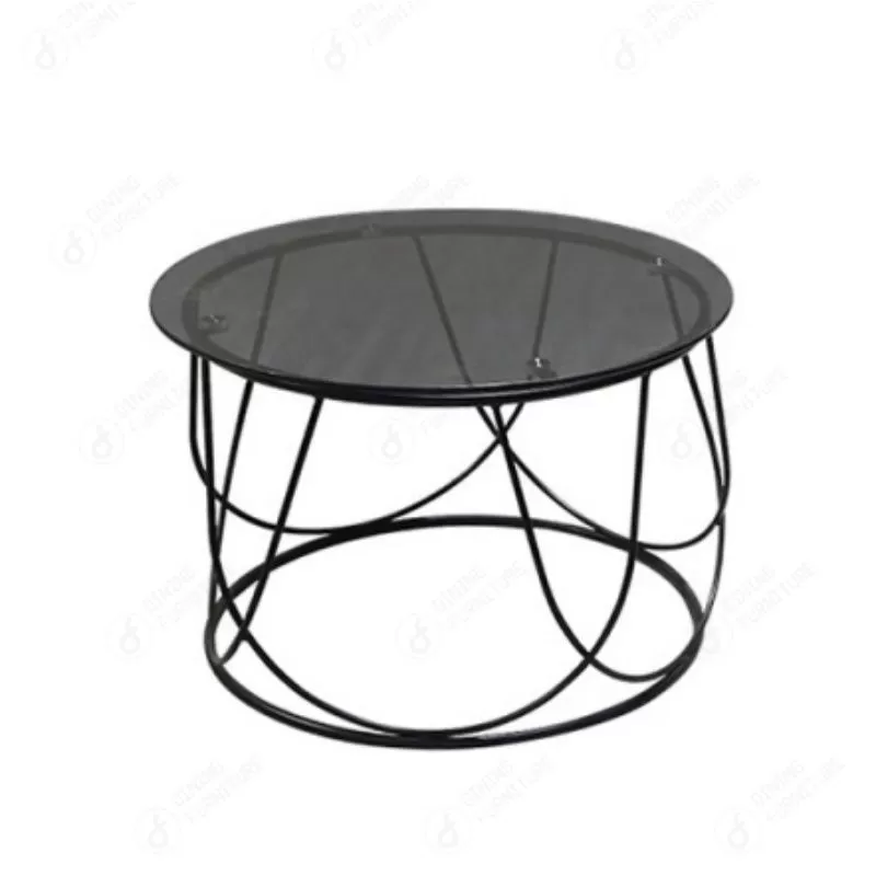 Tempered Glass with Metal Base Coffee Table DT-G19