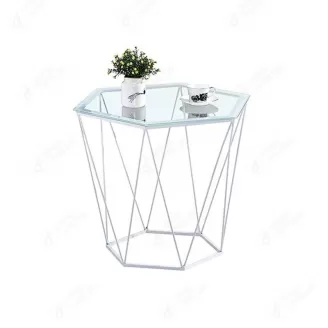 Hollow Wire Table with Glass Top DT-G22