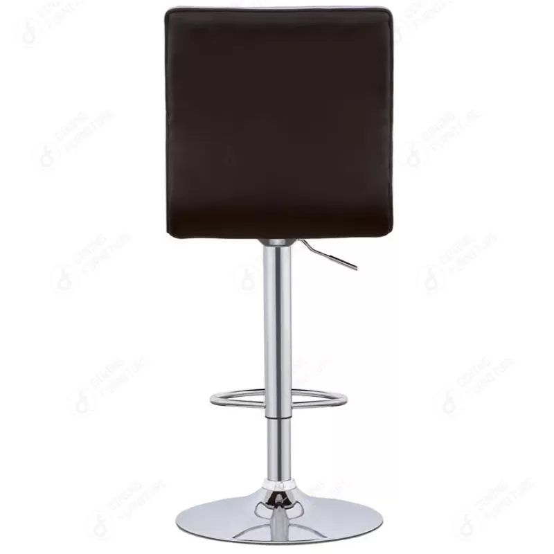 Leather Adjustable Bar Stool with Chrome Base DB-U69AS