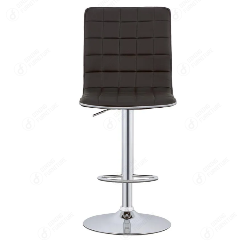 Leather Adjustable Bar Stool with Chrome Base DB-U69AS