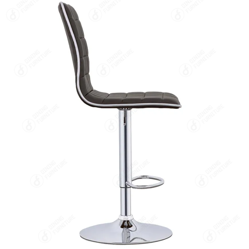 Leather Adjustable Bar Stool with Chrome Base DB-U69AS