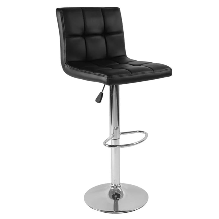 Square PU Leather Adjustable Bar Stools with Back Swivel DB-U72S