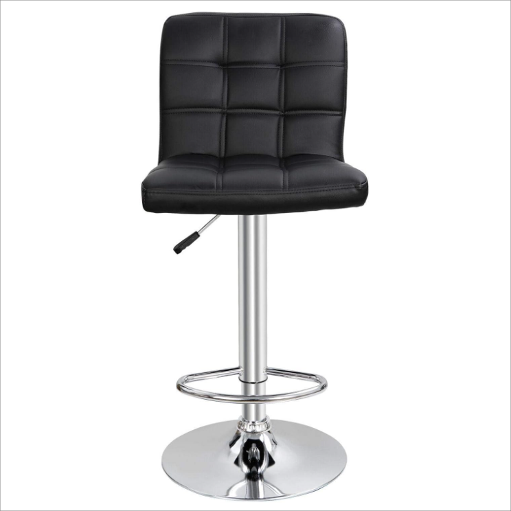 Square PU Leather Adjustable Bar Stools with Back Swivel DB-U72S