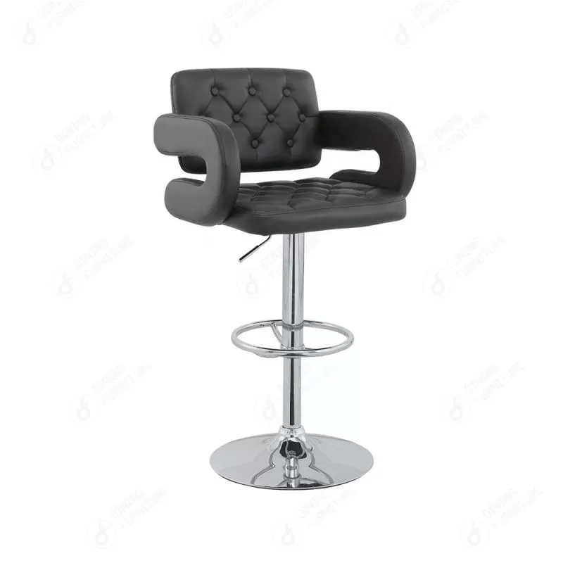 PU Leather Low Backrest with Armrest Bar Stool DB-U76S