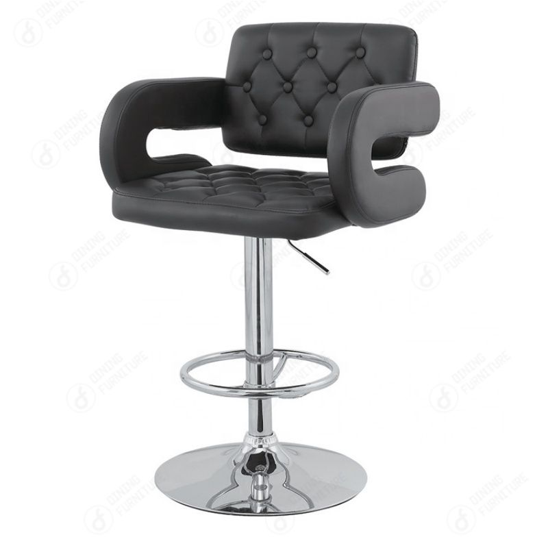 PU Leather Low Backrest with Armrest Bar Stool DB-U76S