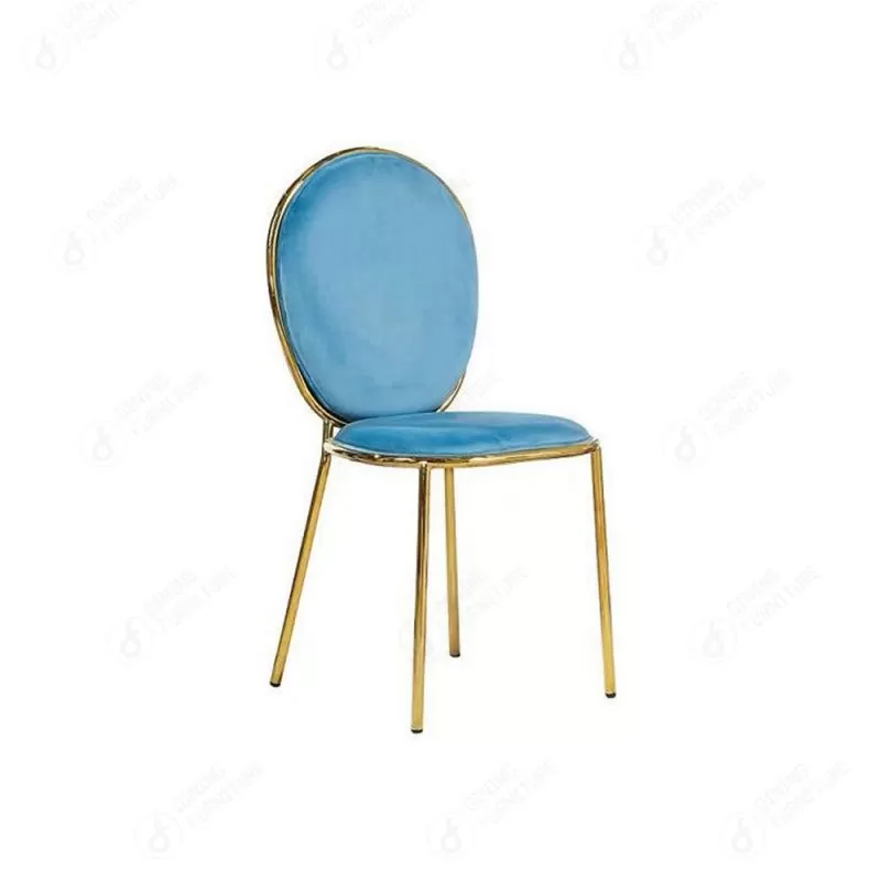 Flannelette Round Chair with Iron Legs DC-H02