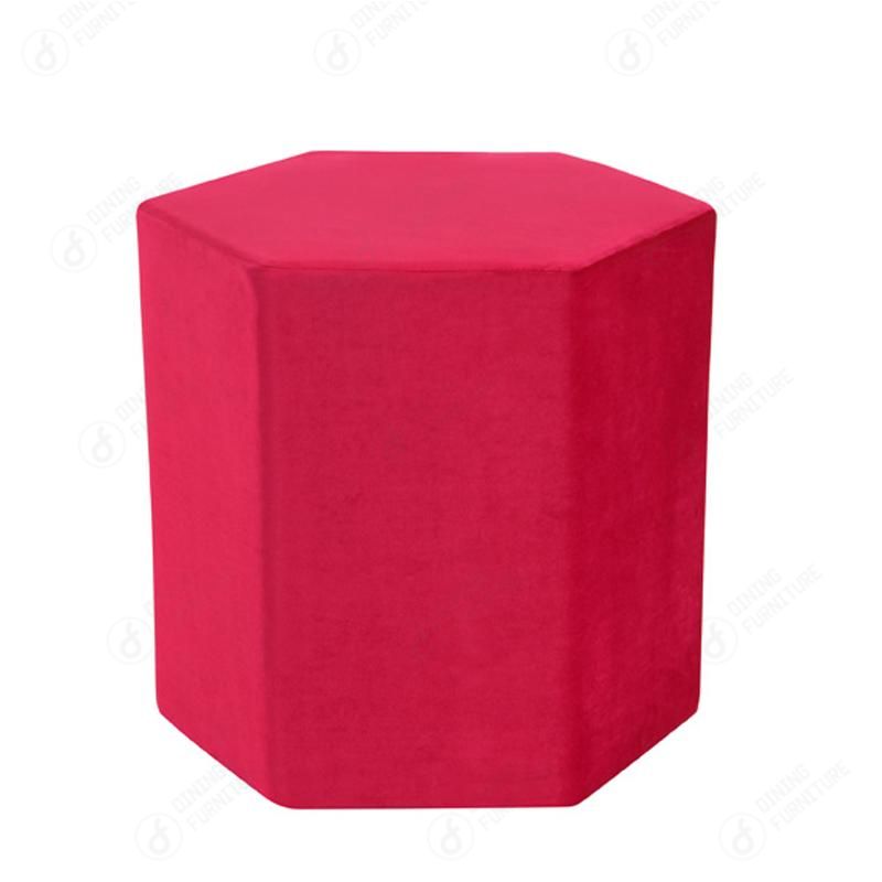 Upholstered Footstool Solid Wood frame Makeup Stool DF-15