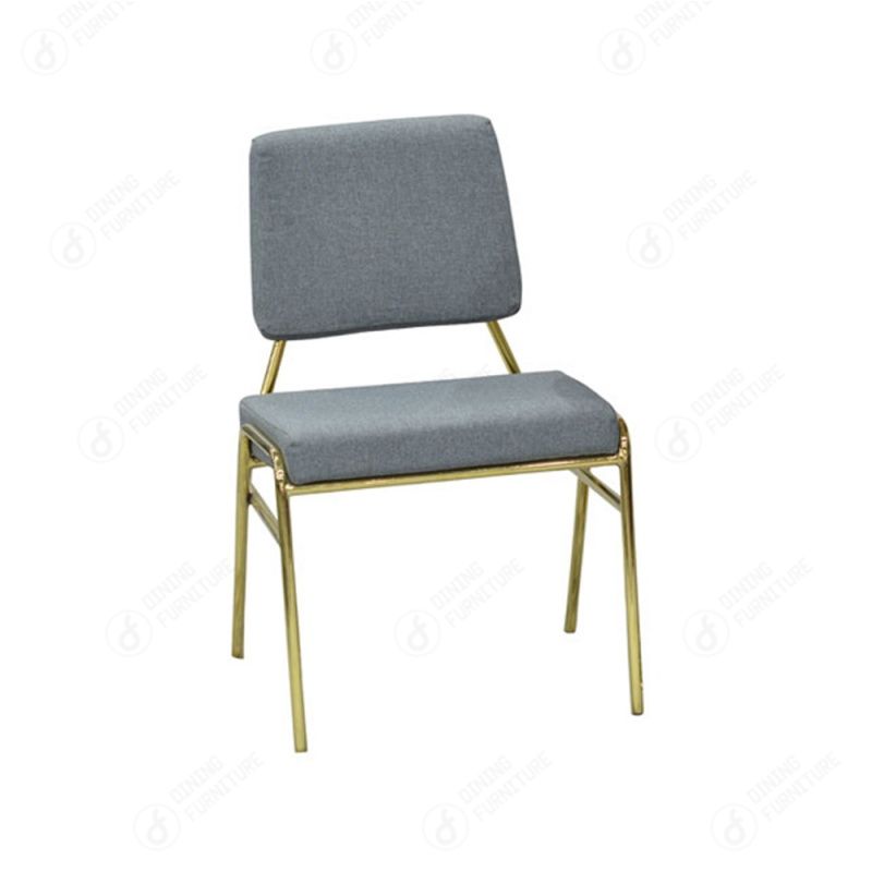 Metal Frame Rectangular Back Velvet Chair DC-H12