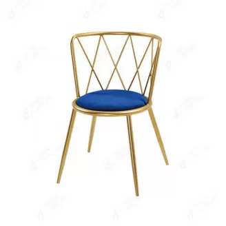 Hollow Metal Chair with Velvet Cushion DC-H10