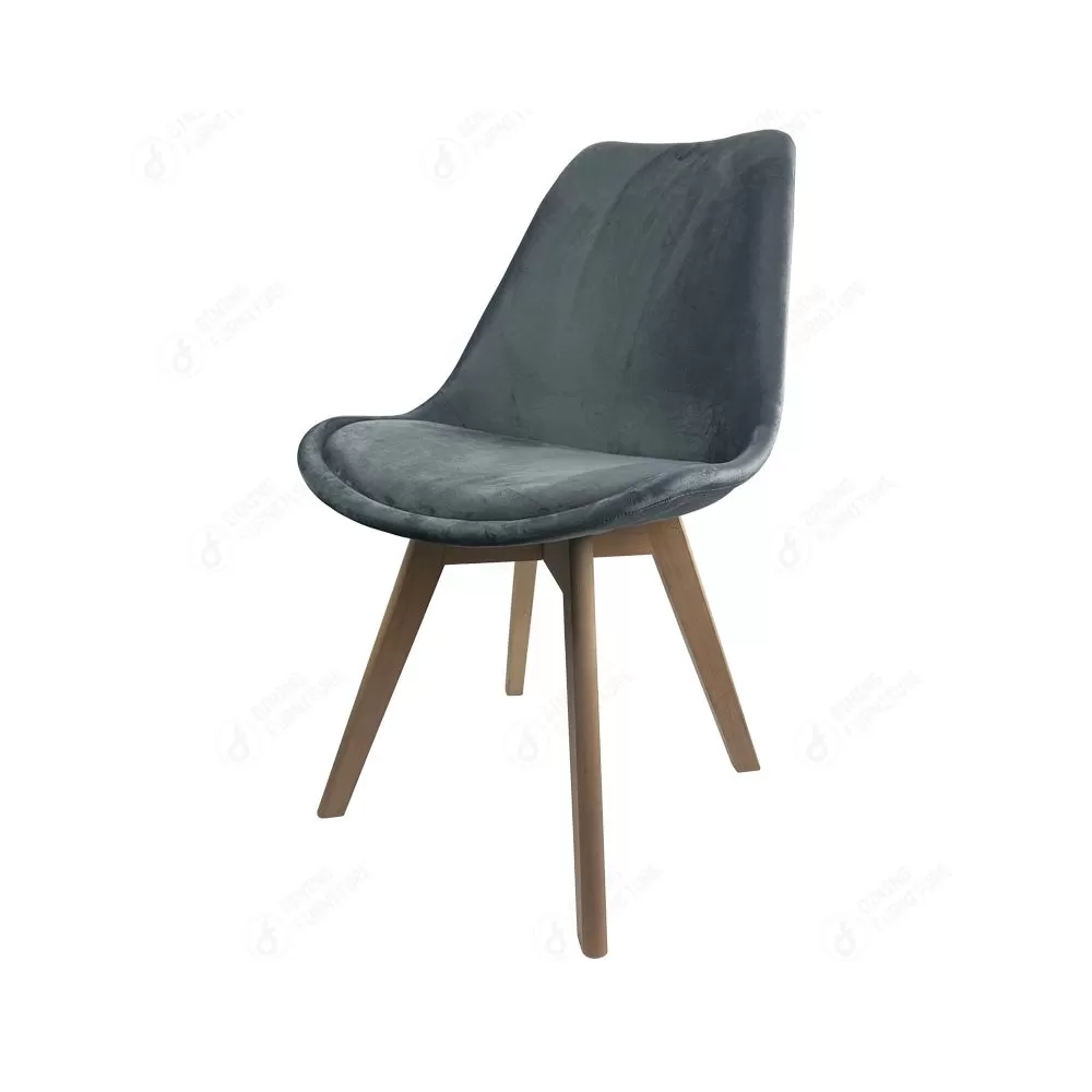 Upholstered Velvet Solid Wood Legs Dining Living Room Chair DC-F03 New