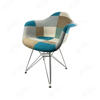 Patchwork Fabric Sofa Chair with Armrest DC-F02M