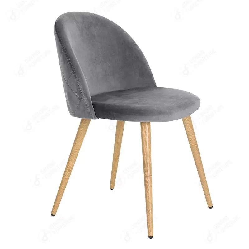 Velvet Armchair High Back Metal Legs DC-R01A