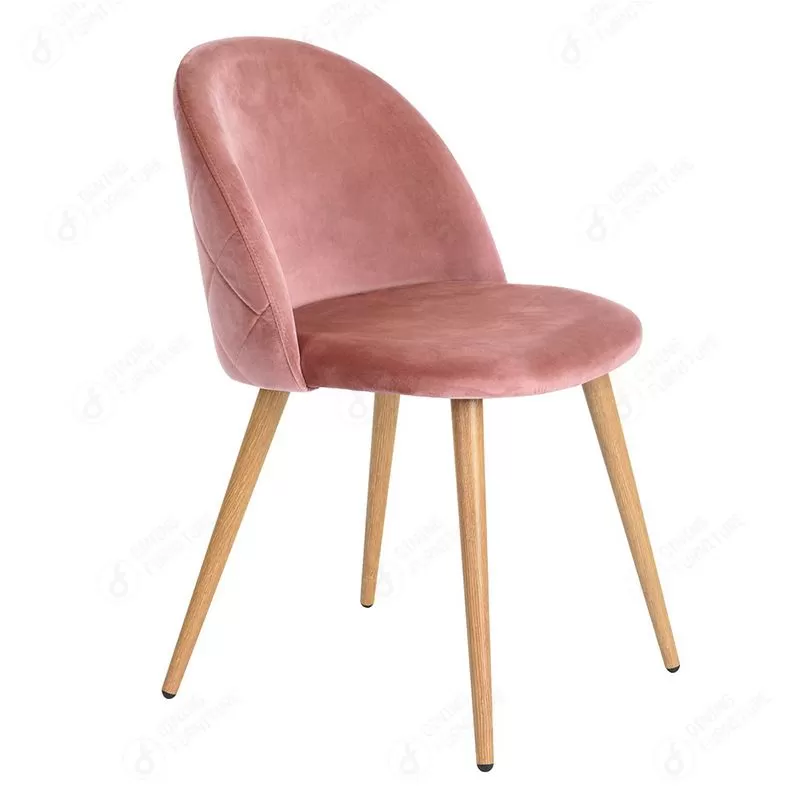 Velvet Armchair High Back Metal Legs DC-R01A