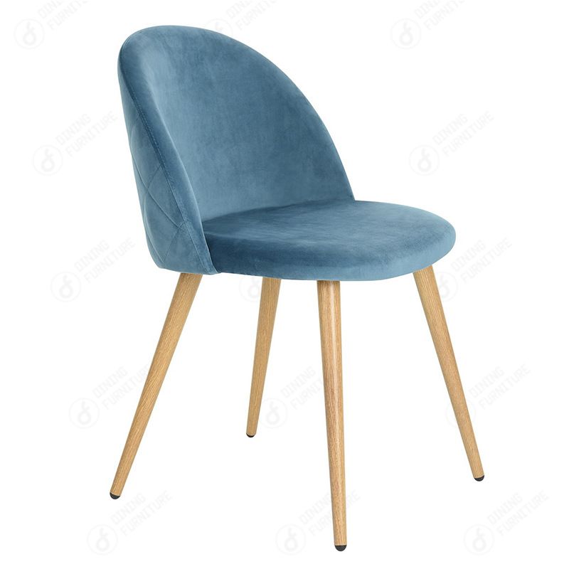 Velvet Armchair High Back Metal Legs DC-R01A